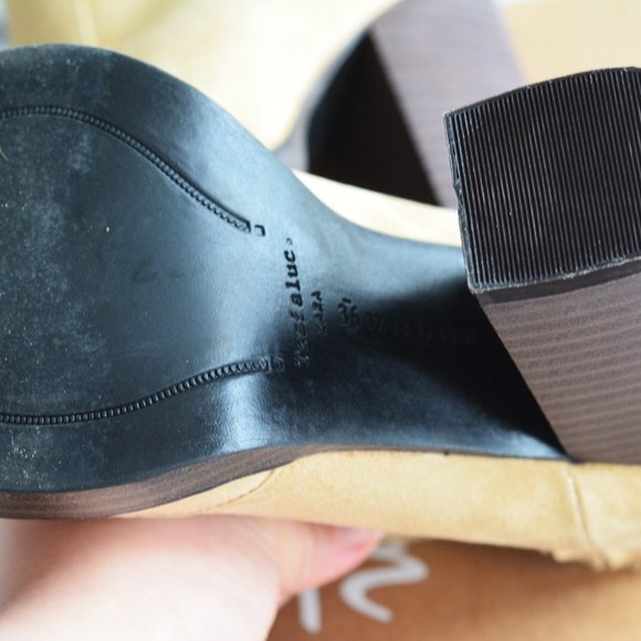 NWOT Zara Beige Vegan Suede Platform Ankle Boots - Picture 5 of 6